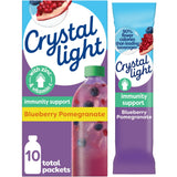 Crystal Light Pure Immunity Blueberry Pomegranate Drink Mix – Lightweight Flavored Water Packets for Road Trips