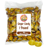 Ginger Candy – Calming Hard Candy for Digestive Wellness and Motion Sickness, 1 Pound Resealable Pouch
