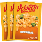 Velveeta Original Cheese Sauce Pouches – Potluck Cheese Dip Topping for Casual Gatherings, Easy Travel-Ready Squeeze Pouch
