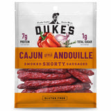 Duke's Cajun Andouille Smoked Shorty Sausages – Pocket-Sized Protein for Backpacking and Picnics, Gluten-Free, 5 oz Bag