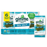 Gimme Seaweed Organic Roasted Seaweed – Lunchbox Friendly Snack for Children, 5g Portion Packs, No Artificial Flavors