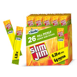 Slim Jim Vlasic Dill Pickle Smoked Meat Sticks – Pantry Stock Snack for Family Road Trips and After-School Hunger