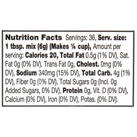 7.62 oz package yielding up to 9 cups of finished gravy