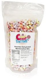 Sarah's Candy Factory Vanilla and Assorted Marshmallow Bits for Playroom Snacks and School Lunch Treats