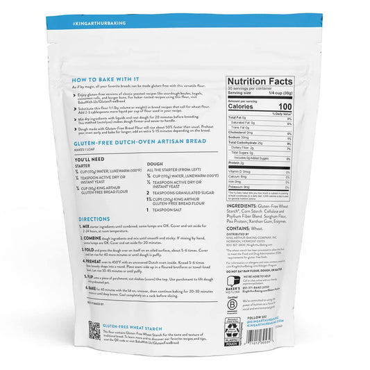 blend of gluten-free wheat starch, sorghum flour, and xanthan gum for structure and elasticity