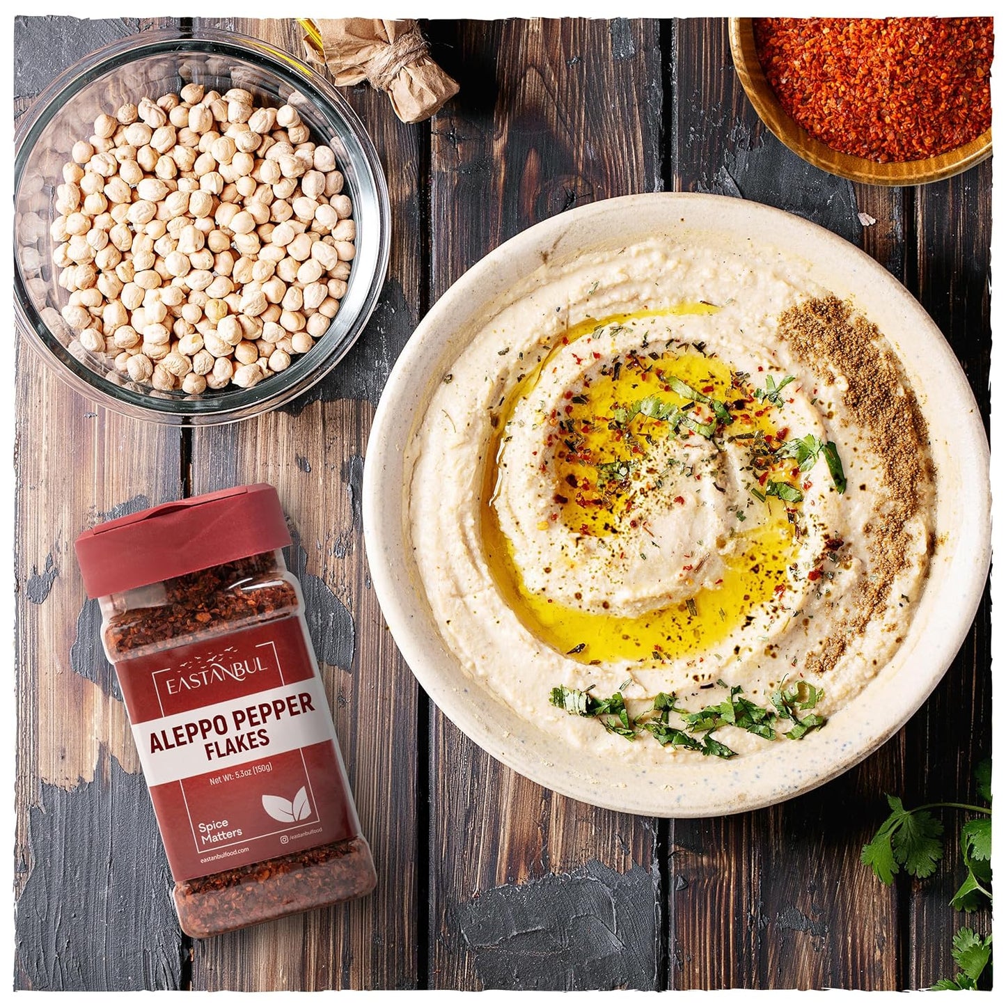 Eastanbul Aleppo Pepper 5.3oz – Romantic Valentine's Day Gift for Foodies, Imported Turkish Chili Flakes