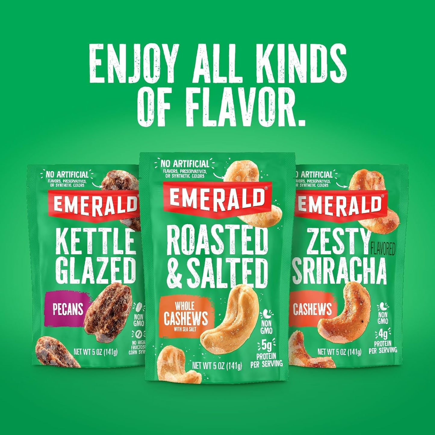 Emerald Nuts Salty Sweet Mixed Nuts – Portable Snack for Hiking and Camping