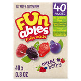 Funables Fruity Snacks, Individually Wrapped Berry Snack Pouches for Stocking Stuffer and Holiday Gift