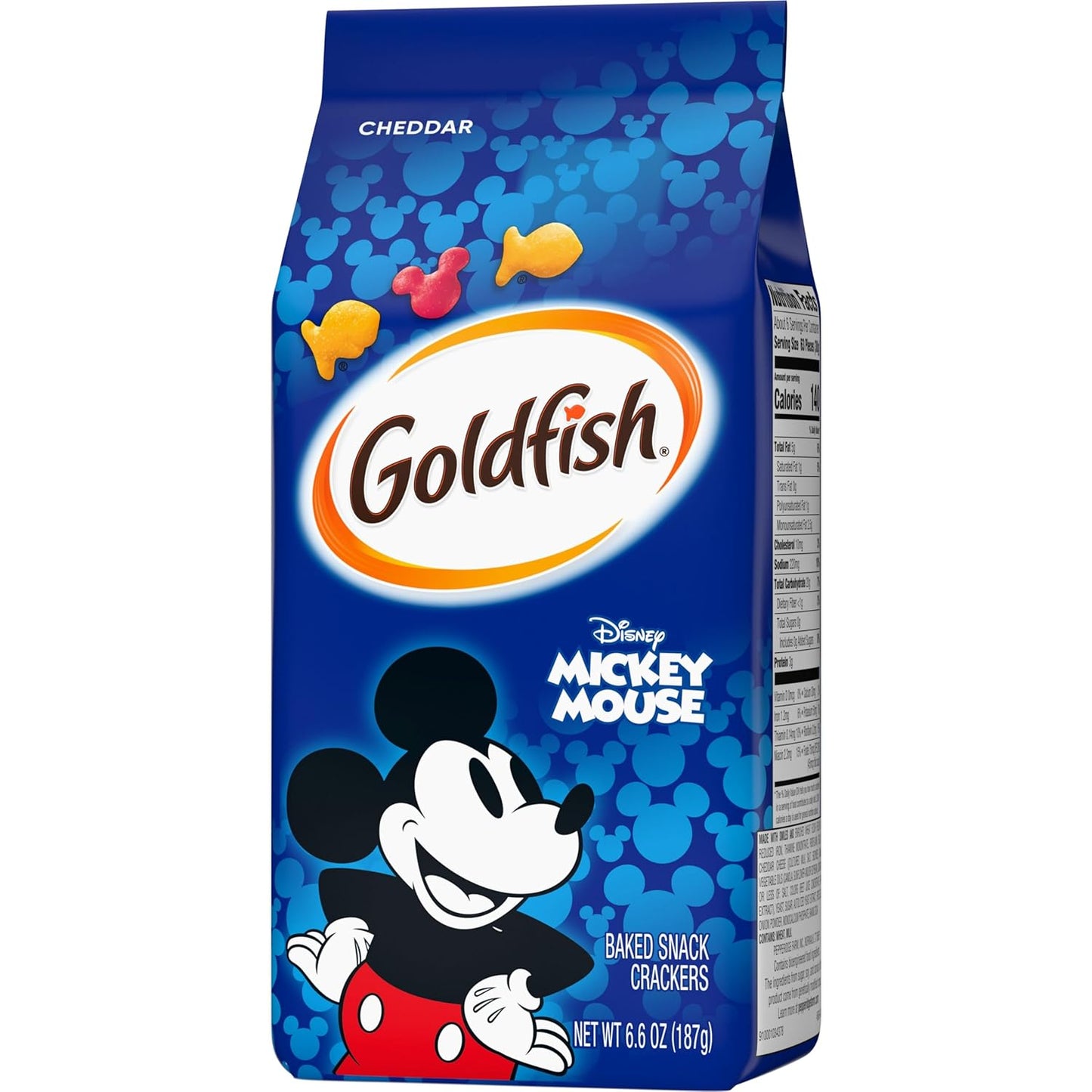 Goldfish Disney Mickey Mouse Cheddar Snacks for Road Trips and Playrooms, 6.6 oz Kids Bag, Pepperidge Farm