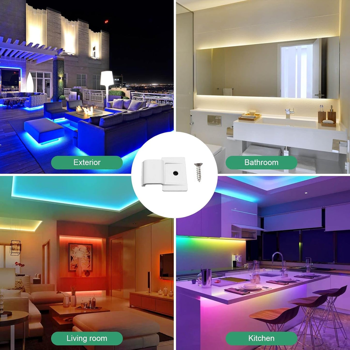 Govee Light Strip Clips Gift Set – Thoughtful Present for DIYers, Renters, and Smart Home Hobbyists (100 Pack)
