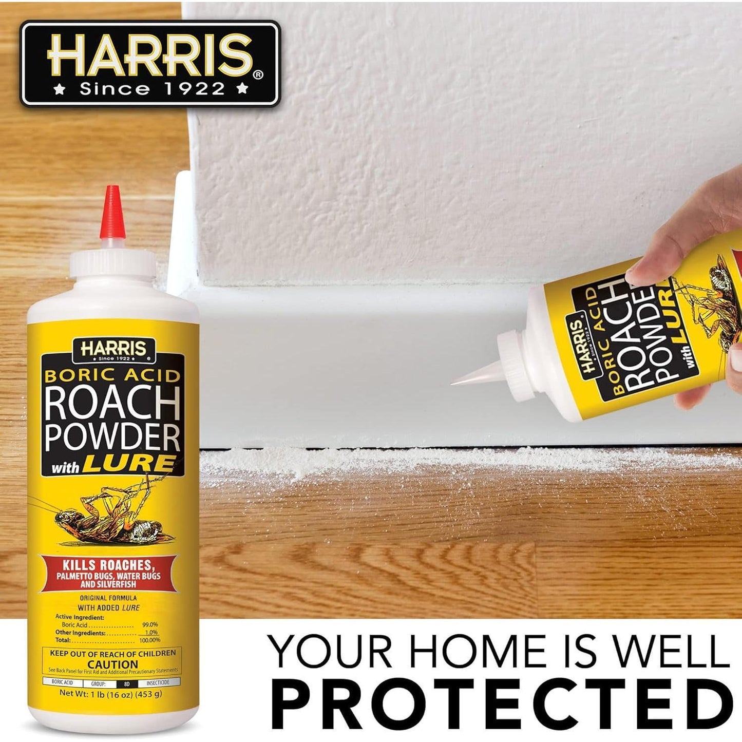 HARRIS EPA Registered Roach Powder – Useful Holiday Gift for Apartment Dwellers Battling Infestations
