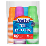 Hefty Party On Patriotic Disposable Cups – Safe Stress Free Drinkware for Pet Friendly Homes and Busy Hosts, 76 Count Set