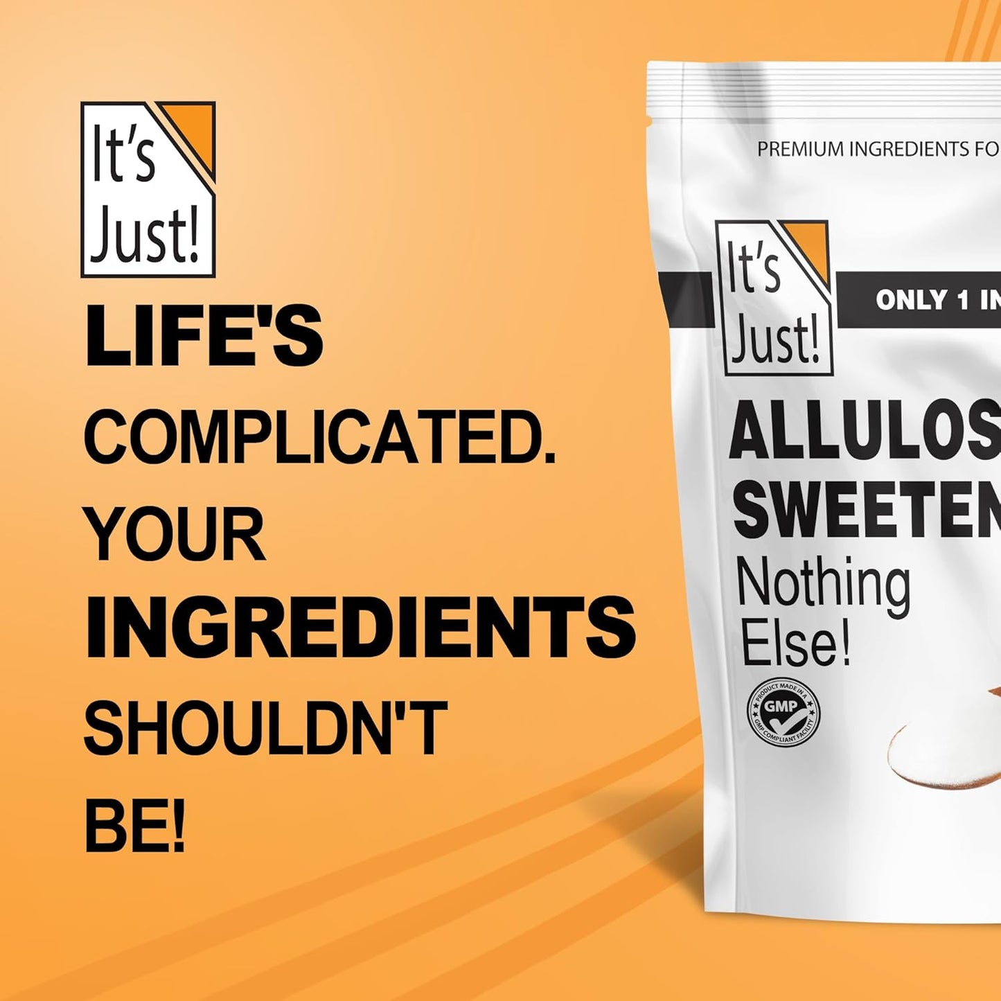 It's Just - Allulose Sweetener for Minimalist Meal Prep, No-Additive Sugar Replacement for Simple Living