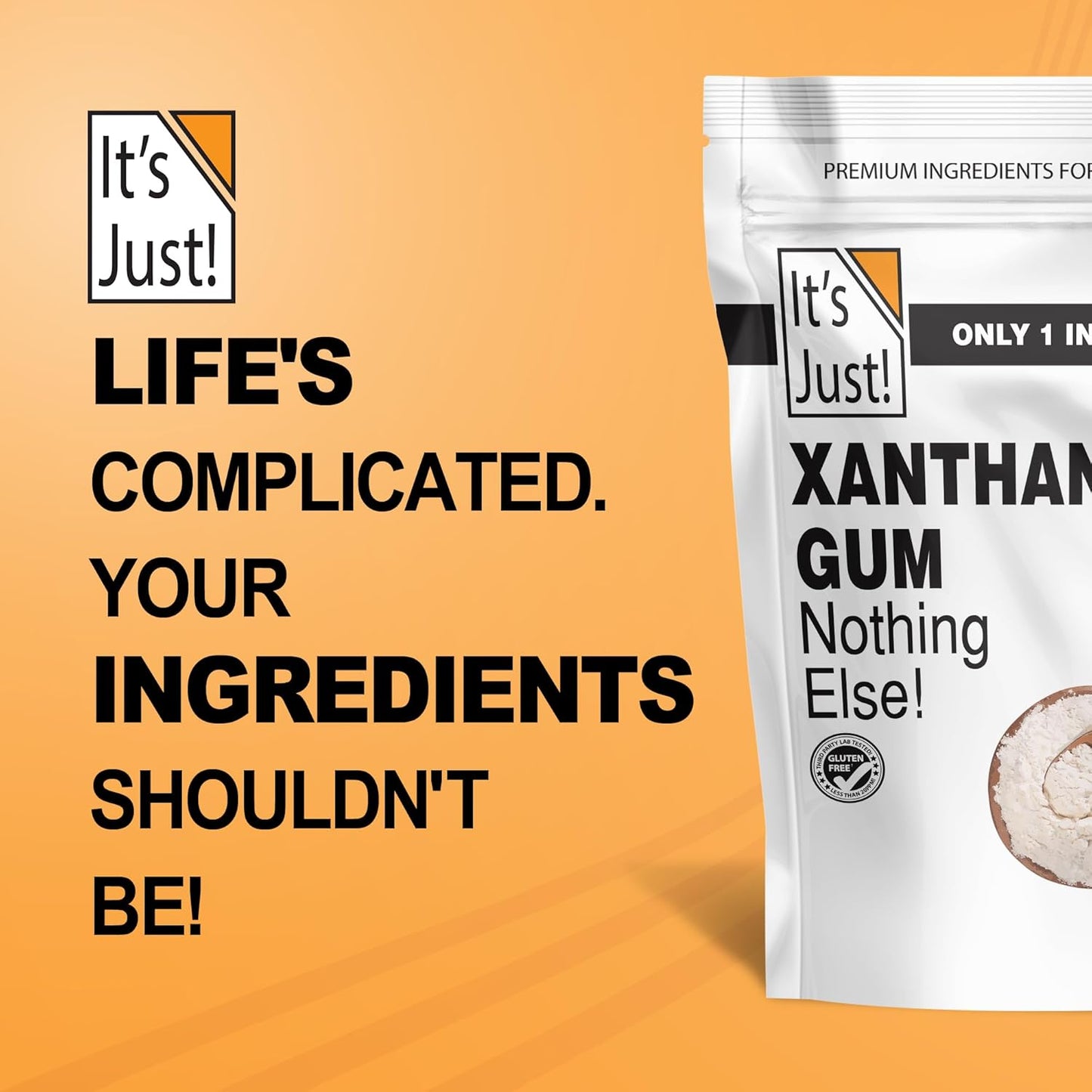 It's Just - Xanthan Gum for Nut-Free School Snack Prep, Allergy-Friendly Thickener for Lunches