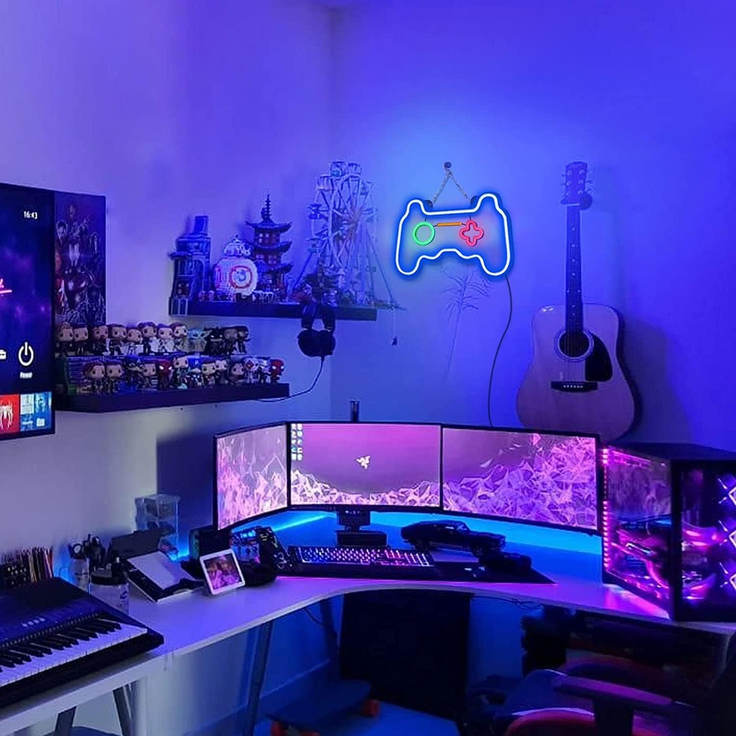 Joylit Neon Wall Light – Gamer Inspired Home Accent, USB Powered Warm Glow for Bedroom or Lounge