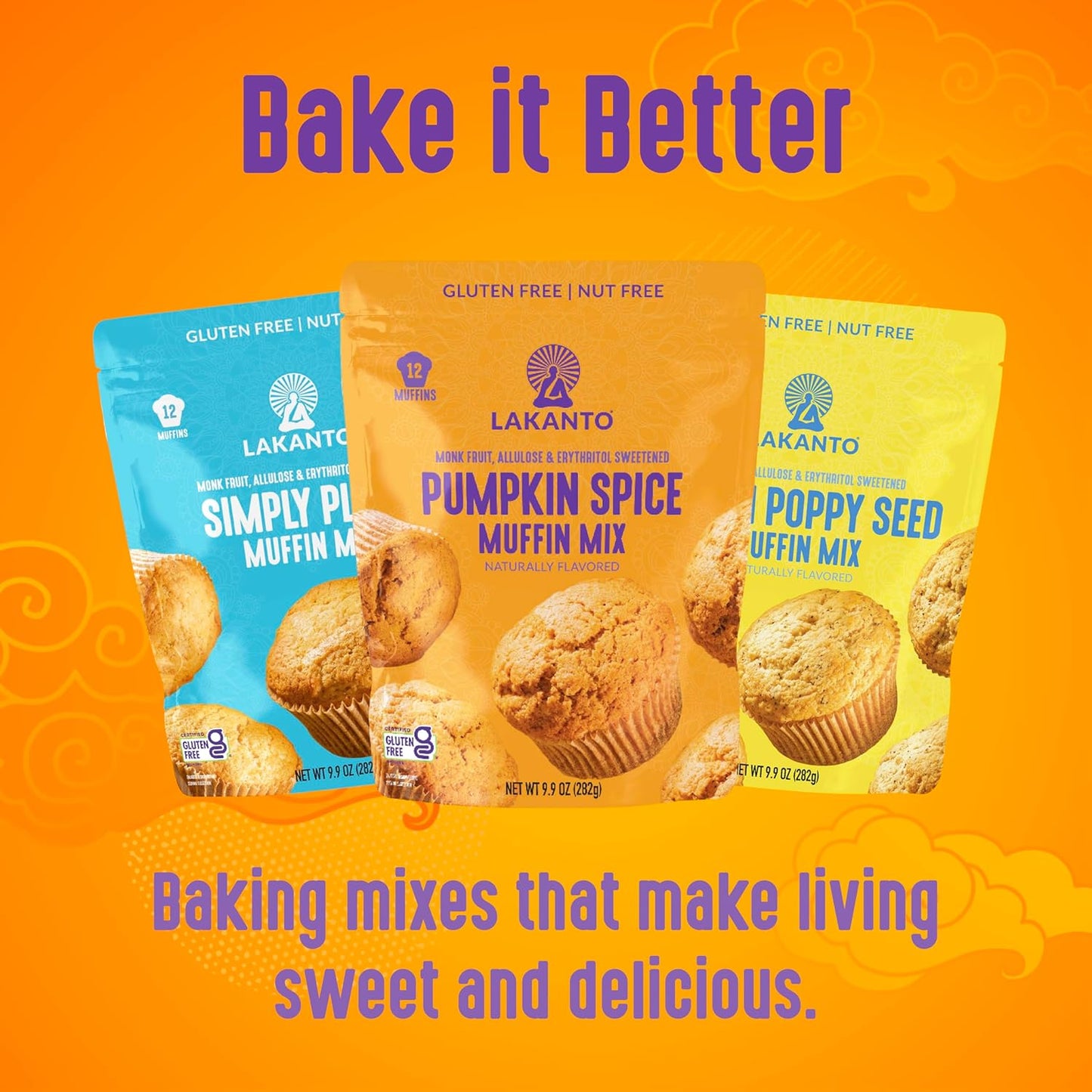 Lakanto Pumpkin Spice Muffin Mix - Easy Bake Mix for Kids Cooking Days and After School Snacks