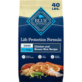 Blue Buffalo Senior Life Protection Chicken & Brown Rice Dog Food – Wellness Nutrition for Older Dogs with Omega Fatty Acids and Prebiotic Fiber, 15 lb