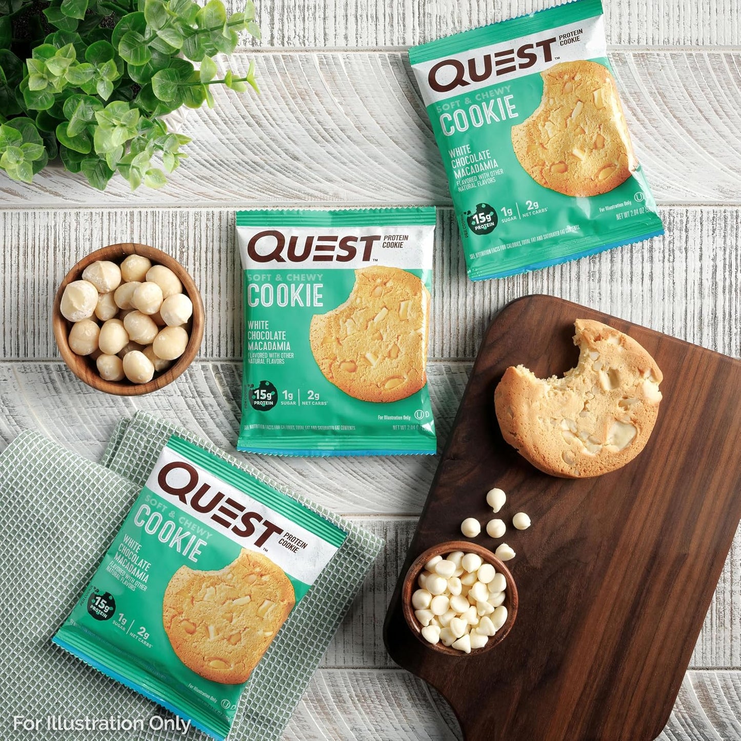 Quest Nutrition Double Chocolate Chip Protein Cookie – Housewarming Welcome Gift for the New Neighbor on a Wellness Journey, Individually Wrapped
