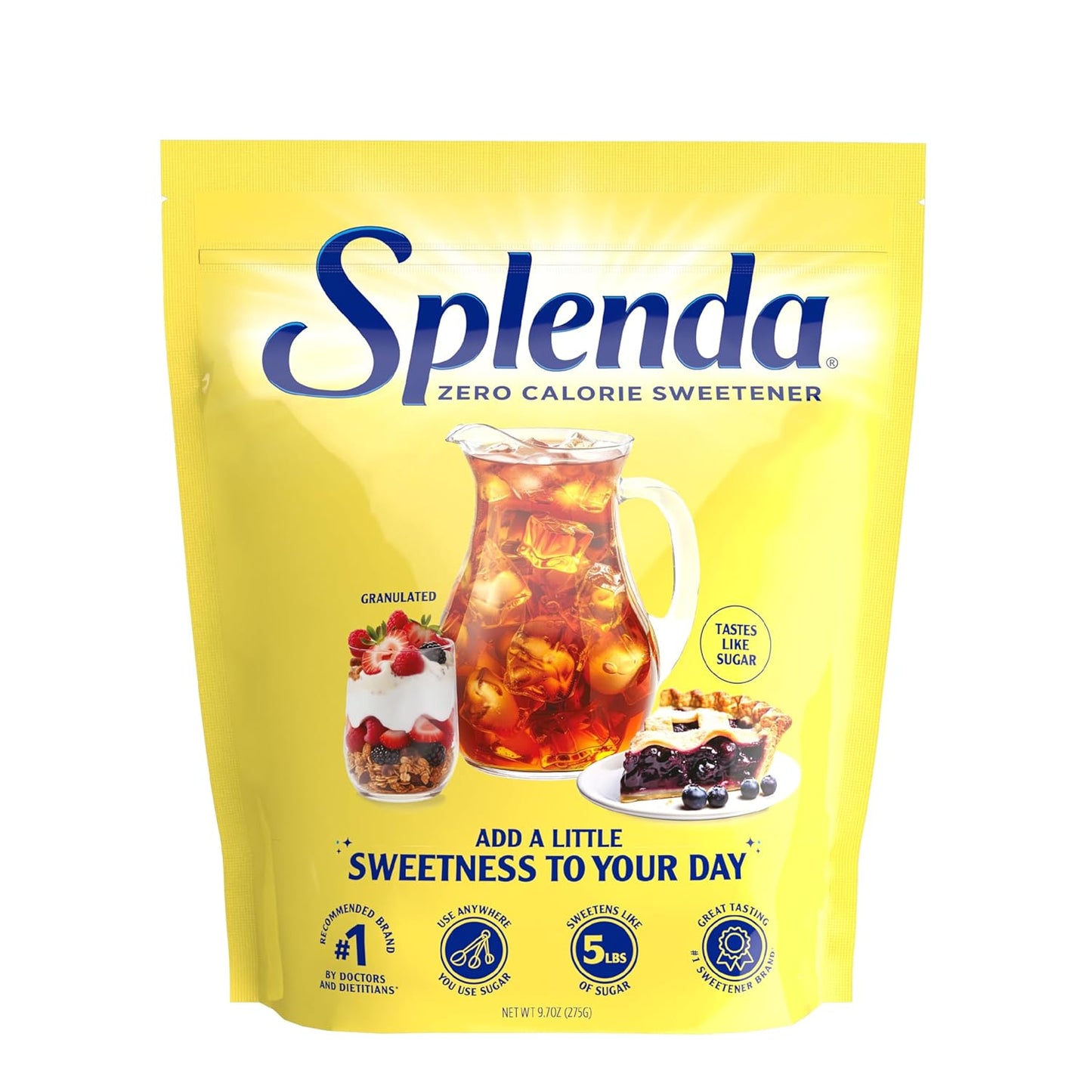 SPLENDA Granulated Sweetener – Intentional Kitchen Essential with Neutral Calorie-Free Profile