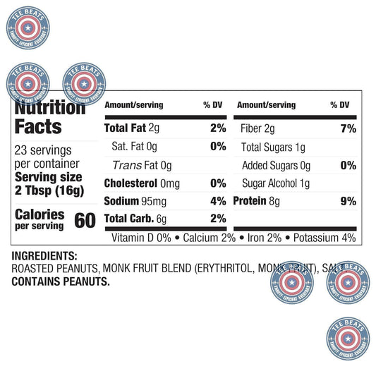 sweetened with a monk fruit and erythritol blend instead of added sugar