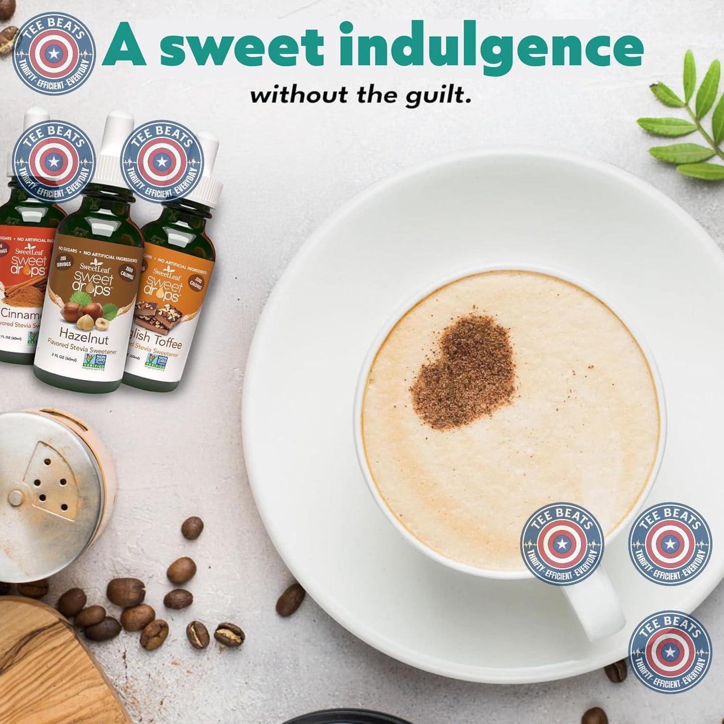 SweetLeaf Sweet Drops Vanilla Creme – Restrained Label Keto Sweetener for Neutral Toned Coffee Stations and Minimalist Home Bars