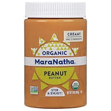 MaraNatha Organic Creamy Peanut Butter for After-School Apple Dipping, Family Pantry Jar