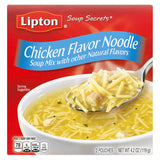 Lipton Recipe Secrets Instant Chicken Noodle Soup – Easy Light Dinner for Picky Eaters and Family Table Nights, 4.2 oz Box