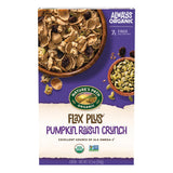 Nature's Path Organic Flax Plus Pumpkin Raisin Crunch Cereal – Nutritious Kids Cereal for the Breakfast Nook, 6g Plant Protein and Crunchy Clusters