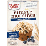 Duncan Hines Simple Mornings Blueberry Streusel Premium Muffin Mix – Guilt-Free Grab-and-Go Muffins for Meal Prep Wellness Routines