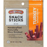 Old Wisconsin Turkey Sausage Snack Sticks – Stocking Stuffer and Care Package Snack for College Students and Travelers