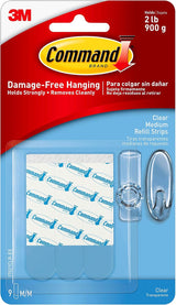 Command Clear Replacement Strips for Cozy Home Styling, Reuse Hooks Without Wall Damage