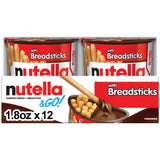 Nutella & GO! Chocolate Hazelnut Dip + Breadsticks – Valentine's Day and Birthday Gift for Kids and Coworkers, 12 Snack Cups 1.8 oz