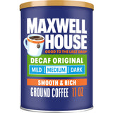 Maxwell House Decaf Original Medium Roast Ground Coffee – Practical Holiday Gift for Parents, Grandparents, and Seniors Who Love Coffee, 29.3 oz Canister