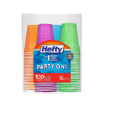 Hefty Party On Patriotic Drinkware – Gift Ready Summer Party Supply Set for New Homeowners and Backyard Hosts, 76 Count