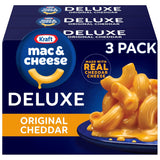 Kraft Deluxe Original Mac & Cheese – Affordable Stock-Up Dinner for Shared Apartment Kitchens, 3 Pack