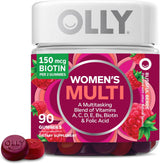 OLLY Women's Multivitamin Gummy – Car Cup Holder Friendly Multivitamin for Commuters, Berry Flavor, 90 Count