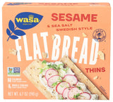 Wasa Flatbread Thins Sesame Variety – Fast Open-Faced Lunch Foundation for Busy Office Days and Quick Brain Fuel