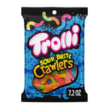 Trolli Sour Brite Crawlers Mini Sour Worms – Campfire and Trail Mix Sweetener for Picnics, Car Camping and Beach Days, 7.2 oz