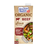 Kitchen Basics Organic Beef Stock – Shelf-Stable Cooking Liquid for Streamlined Home Cooking and Recipe Shortcuts