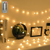 ZIMINGU LED Fairy String Lights – Valentine's Day Gift Idea for Couples, 19.7ft Warm White Globe Lights with USB Plug and Remote