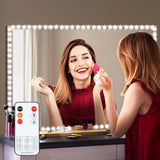 LED Vanity Mirror Lights for Dressing Table 13ft Cuttable LED Strip 6000K Daylight White Dimmer Power Supply, Consistent Lighting for Video Calls and Content, DIY Mirror