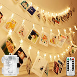 Decute Starry Photo Clip Fairy Lights – Garden Reception Photo Display, USB-Powered Copper Wire Lights