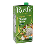 Pacific Foods Organic Unsalted Chicken Stock, 32 oz Carton – Gluten-Free, Soy-Free Stock for Picky Eater Dinners