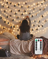 LECLSTAR 17ft Warm White Fairy Lights with Clips – Calming Bedroom Mood Lighting for Nightly Wind Down