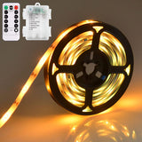 Simple Battery LED Strip Light Warm White Steady On for Scandinavian Style and Clutter Free Spaces