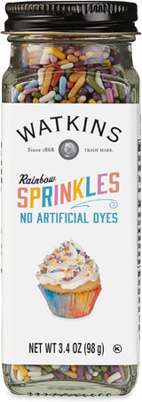 Watkins Rainbow Decorating Sprinkles – Simple, Naturally Sourced Sprinkles for a Less-Is-More Dessert Finish, Dye Free