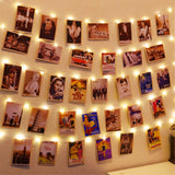 HXWEIYE 120LED Flame-Free Photo Lights – Family-Friendly Bedroom Accent for Children's Drawings and Report Cards