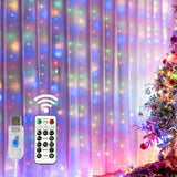HOME LIGHTING RGB Fairy Curtain Lights – Child Friendly Bedroom Lighting for Playroom, 16 Colors with Remote