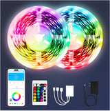 PHOPOLLO Bluetooth LED Strip Lights – Living Room Ambient Accent Lighting with App and Music Sync