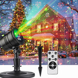 Holiday Laser Lights Outdoor Projector – 3900 sq ft Coverage for Garden, Patio and Outdoor Dining Areas, Red Green Christmas Patterns